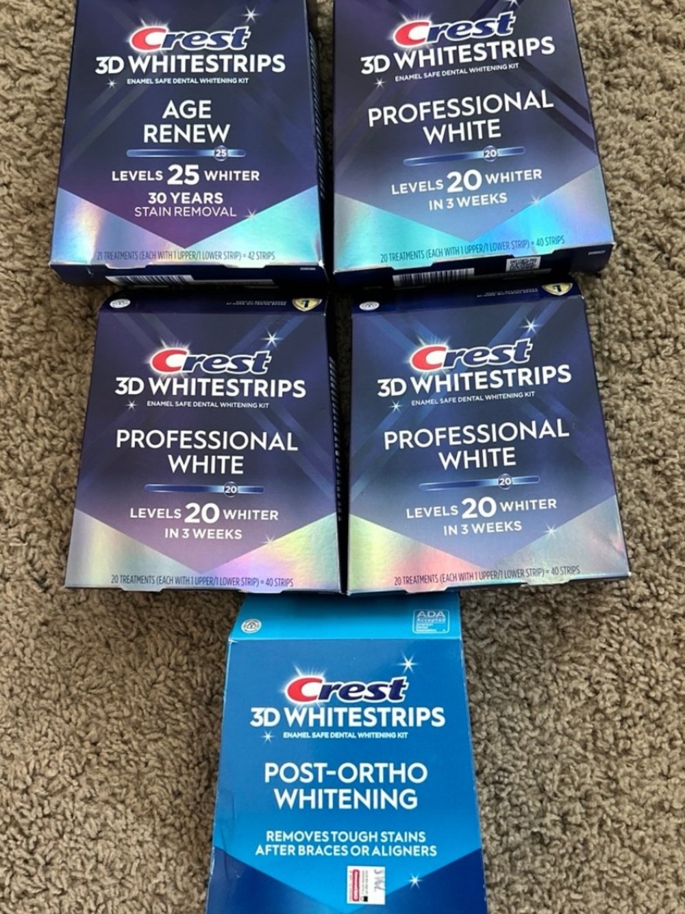 Crest 3D Whitestrips Boxes - Set of 5